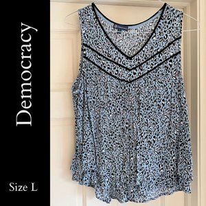 Sleeveless Animal Print Top